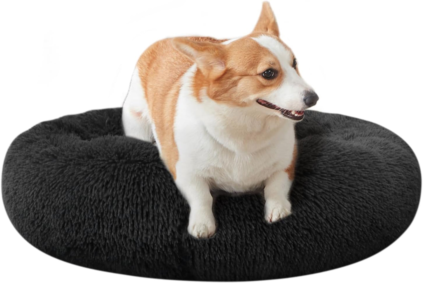Dog Bed for Small Medium Large Dogs Cats, 20 Inch Calming Washable-Round Cozy Soft Pet Bed for Puppy and Kitten with Slip-Resistant Bottom