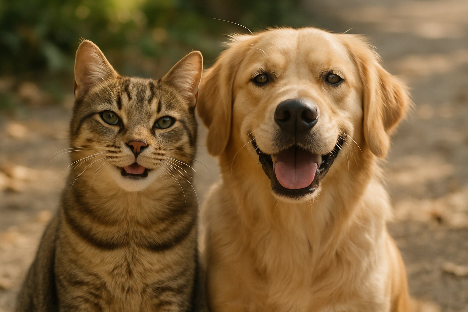 a picture of a cat and dog 